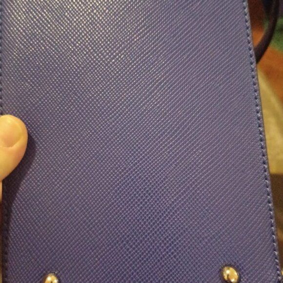 GUESS Varsity pop pinup Flap Backpack Hobo Handbag Blue Bee Charm - Picture 2 of 6